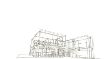 soyut mimari duvar kağıdı tasarımı, dijital konsept arkaplan