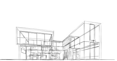 soyut mimari duvar kağıdı tasarımı, dijital konsept arkaplan