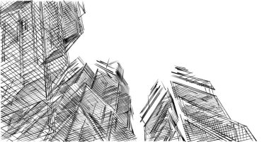 soyut mimari duvar kağıdı tasarımı, dijital konsept arkaplan