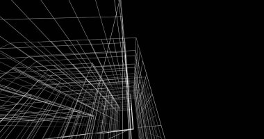 soyut mimari duvar kağıdı tasarımı, dijital konsept arkaplan