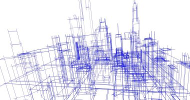 soyut mimari duvar kağıdı tasarımı, dijital konsept arkaplan