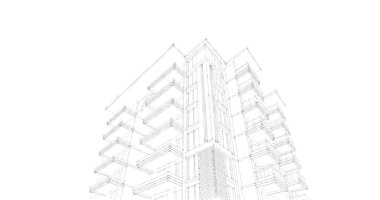 soyut mimari duvar kağıdı tasarımı, dijital konsept arkaplan