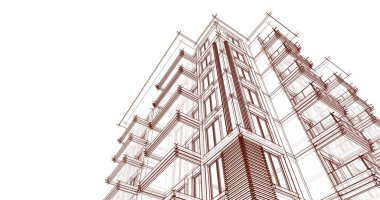 soyut mimari duvar kağıdı tasarımı, dijital konsept arkaplan