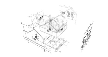 soyut mimari duvar kağıdı tasarımı, dijital konsept arkaplan
