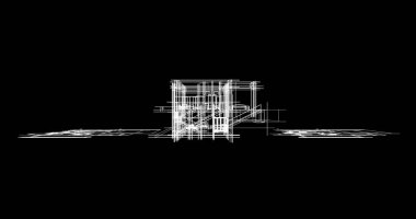 soyut mimari duvar kağıdı tasarımı, dijital konsept arkaplan