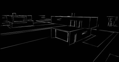 soyut mimari duvar kağıdı tasarımı, dijital konsept arkaplan