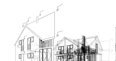 soyut mimari duvar kağıdı tasarımı, dijital konsept arkaplan