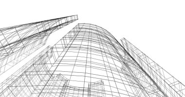 soyut mimari duvar kağıdı tasarımı, dijital konsept arkaplan