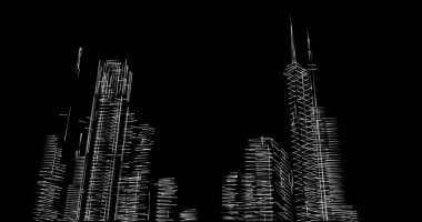 soyut mimari duvar kağıdı tasarımı, dijital konsept arkaplan