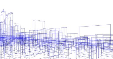 soyut mimari duvar kağıdı tasarımı, dijital konsept arkaplan