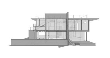 minimal geometrik mimari binalar tasarımı