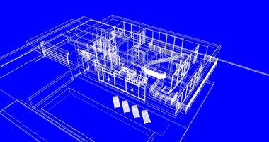 soyut mimari duvar kağıdı tasarımı, dijital konsept arkaplan