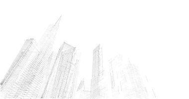 soyut mimari duvar kağıdı tasarımı, dijital konsept arkaplan