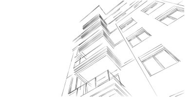 soyut mimari duvar kağıdı tasarımı, dijital konsept arkaplan