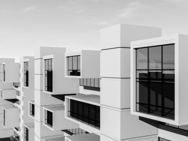 soyut mimari duvar kağıdı tasarımı, dijital konsept arkaplan