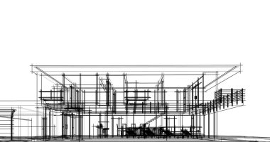 soyut mimari duvar kağıdı tasarımı, dijital konsept arkaplan