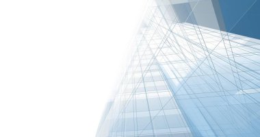 Arkaplanda mimari bina 3d illüstrasyon