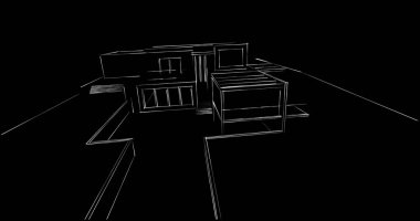 soyut mimari duvar kağıdı tasarımı, dijital konsept arkaplan