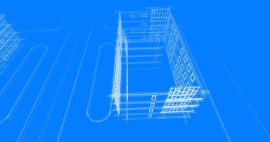 soyut mimari duvar kağıdı tasarımı, dijital konsept arkaplan