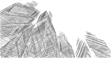 soyut mimari duvar kağıdı tasarımı, dijital konsept arkaplan