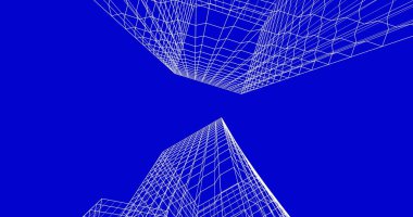 soyut mimari duvar kağıdı tasarımı, dijital konsept arkaplan