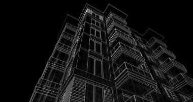 soyut mimari duvar kağıdı tasarımı, dijital konsept arkaplan