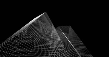 soyut mimari duvar kağıdı tasarımı, dijital konsept arkaplan