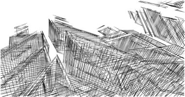 soyut mimari duvar kağıdı tasarımı, dijital konsept arkaplan