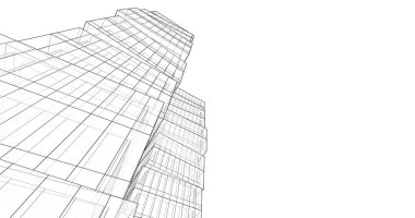 soyut mimari duvar kağıdı tasarımı, dijital konsept arkaplan