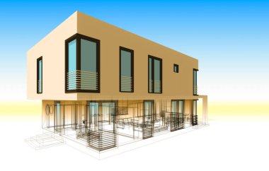 minimal geometrik şekiller, mimari çizgiler