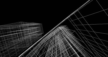 soyut mimari duvar kağıdı tasarımı, dijital konsept arkaplan