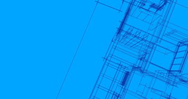 Mimari sanat konseptinde soyut çizgiler, minimum geometrik şekiller. 
