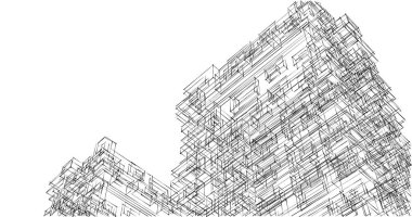 soyut mimari duvar kağıdı tasarımı, dijital konsept arkaplan