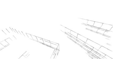 soyut mimari duvar kağıdı tasarımı, dijital konsept arkaplan