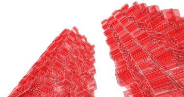 soyut mimari duvar kağıdı tasarımı, dijital konsept arkaplan