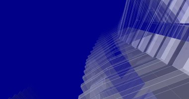 Mimari sanat konseptinde soyut çizgiler, minimum geometrik şekiller. 