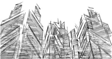 soyut mimari duvar kağıdı tasarımı, dijital konsept arkaplan