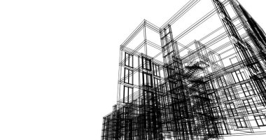 soyut mimari duvar kağıdı tasarımı, dijital konsept arkaplan