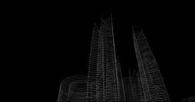 soyut mimari duvar kağıdı tasarımı, dijital konsept arkaplan