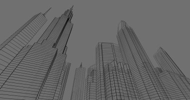 soyut mimari duvar kağıdı tasarımı, dijital konsept arkaplan