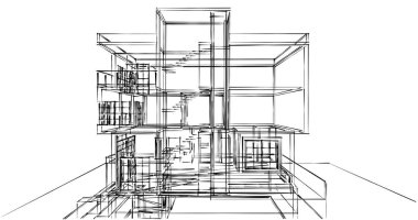 soyut mimari duvar kağıdı tasarımı, dijital konsept arkaplan