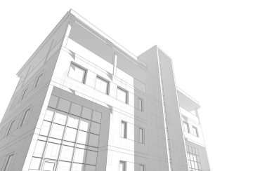 soyut mimari duvar kağıdı tasarımı, dijital konsept arkaplan