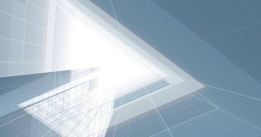 Arkaplanda mimari bina 3d illüstrasyon