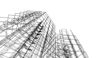 soyut mimari duvar kağıdı tasarımı, dijital konsept arkaplan