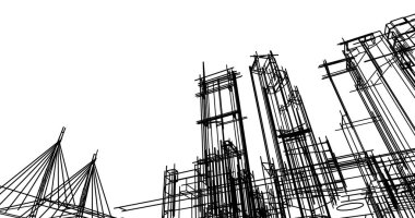 soyut mimari duvar kağıdı tasarımı, dijital konsept arkaplan