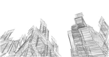 soyut mimari duvar kağıdı tasarımı, dijital konsept arkaplan