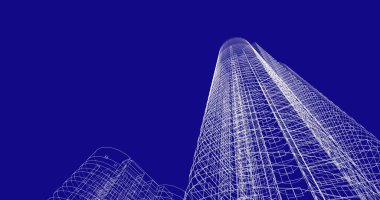 soyut mimari duvar kağıdı tasarımı, dijital konsept arkaplan