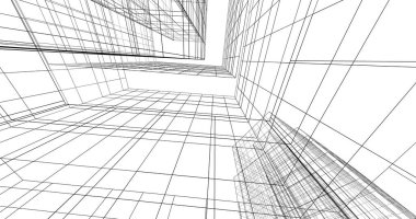 soyut mimari duvar kağıdı tasarımı, dijital konsept arkaplan