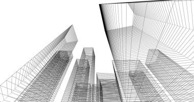 soyut mimari duvar kağıdı tasarımı, dijital konsept arkaplan