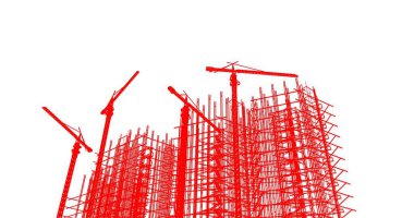 soyut mimari duvar kağıdı tasarımı, dijital konsept arkaplan